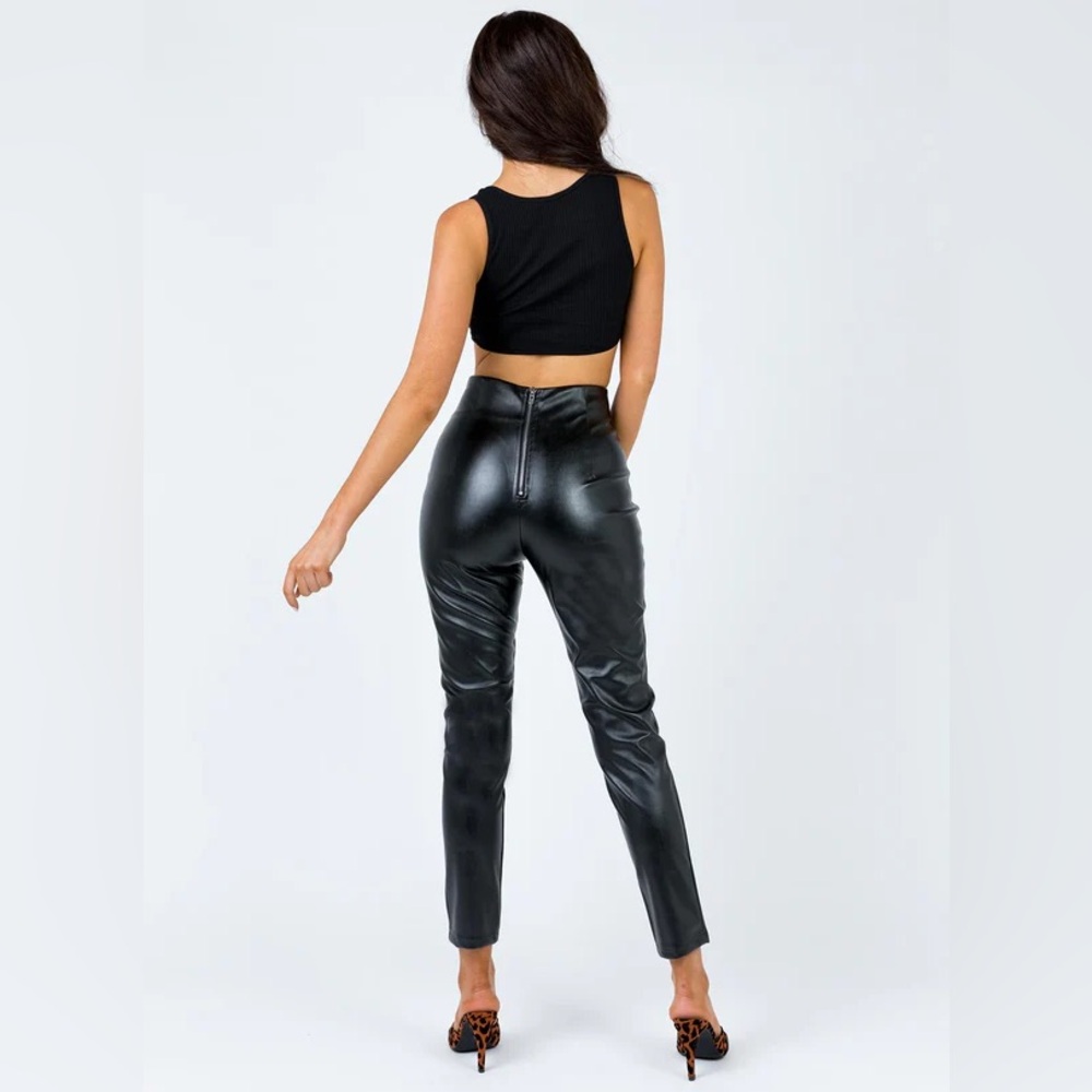 Princess Polly | NWT Lyra Black Skinny Faux Leather Pants - Picture 2 of 10